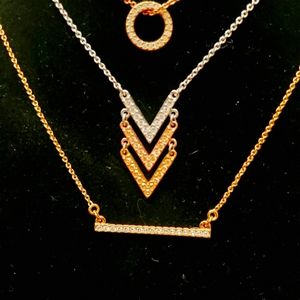 Three Touchstone crystal necklaces